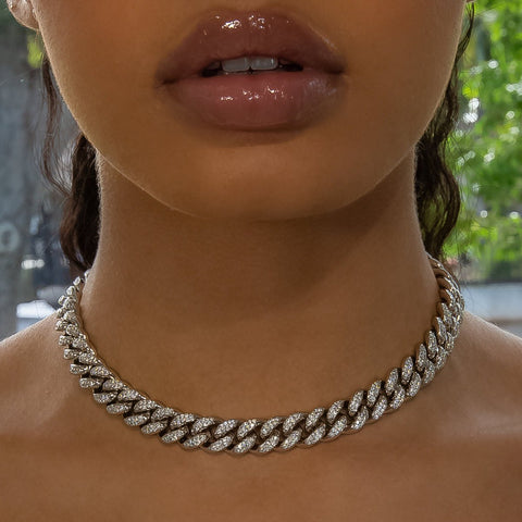 Silver Cuban Necklace