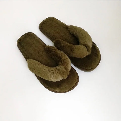 Olive Cozy Slippers