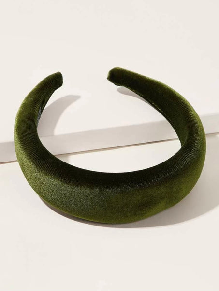Olive Velvet Headband