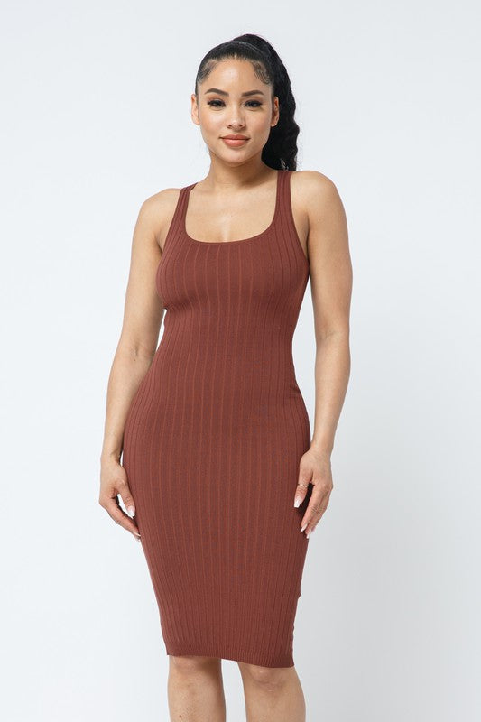 Cocoa Ribbed Dress