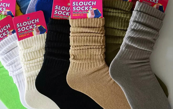 Cream Slouch Socks