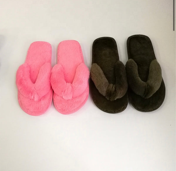 Dark Pink Cozy Slippers