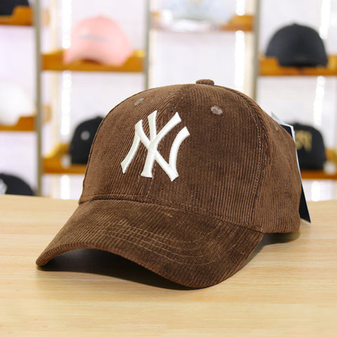 Brown Corduroy NY Hat