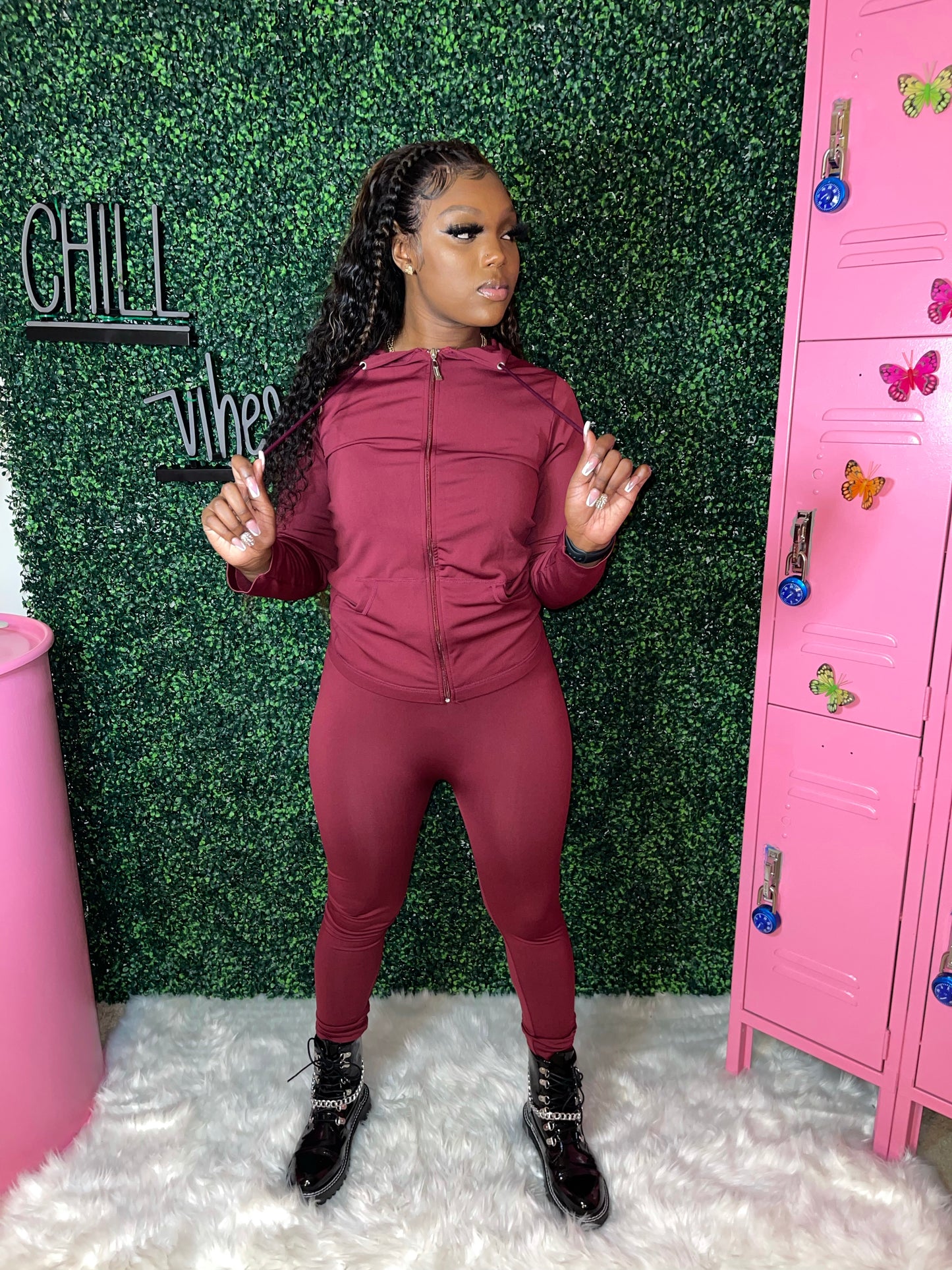 Burgundy “1..2..3” Set