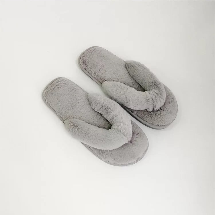 Grey Cozy Slippers