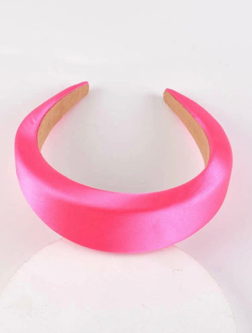 Hot Pink Satin Headband