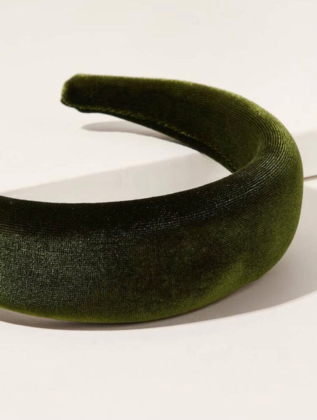 Olive Velvet Headband