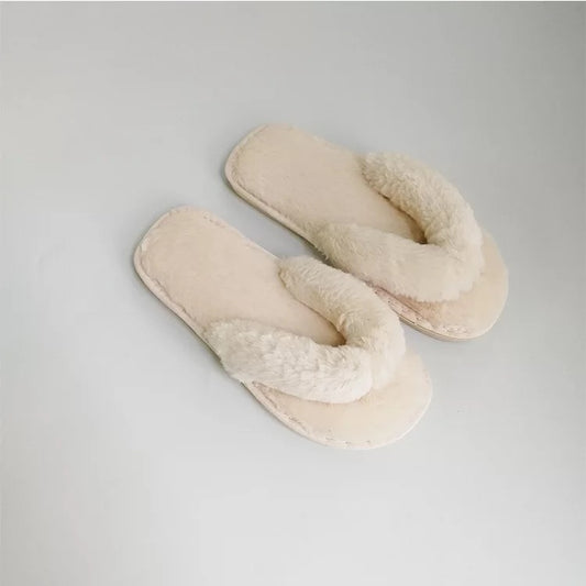 Cream Cozy Slippers