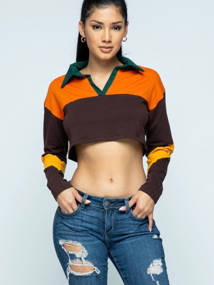 ColorBlock Crop-Top