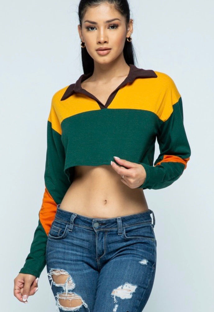 ColorBlock Crop-Top