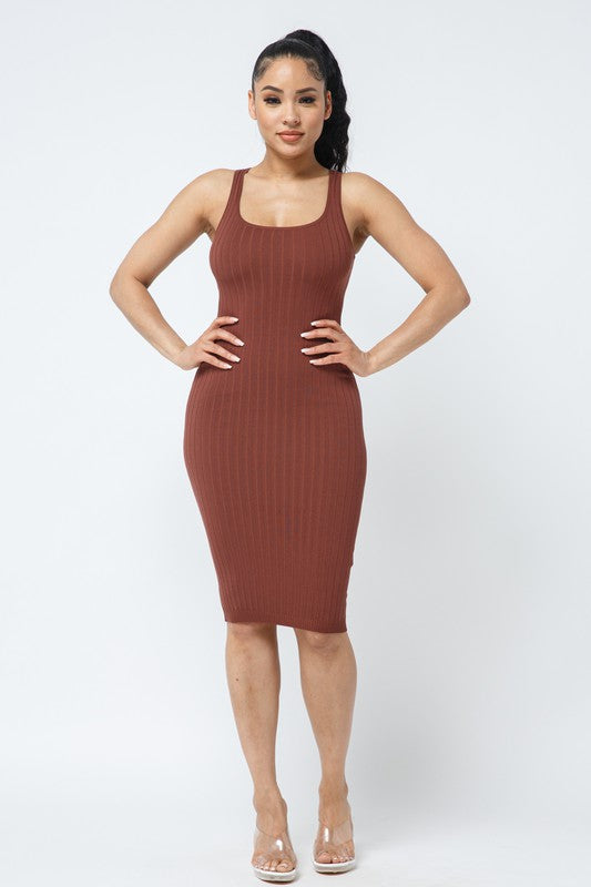 Cocoa Ribbed Dress