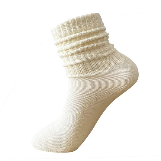 Cream Slouch Socks