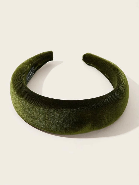 Olive Velvet Headband