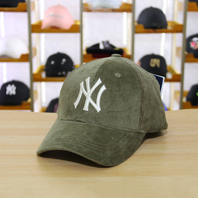 Olive Corduroy NY Hat