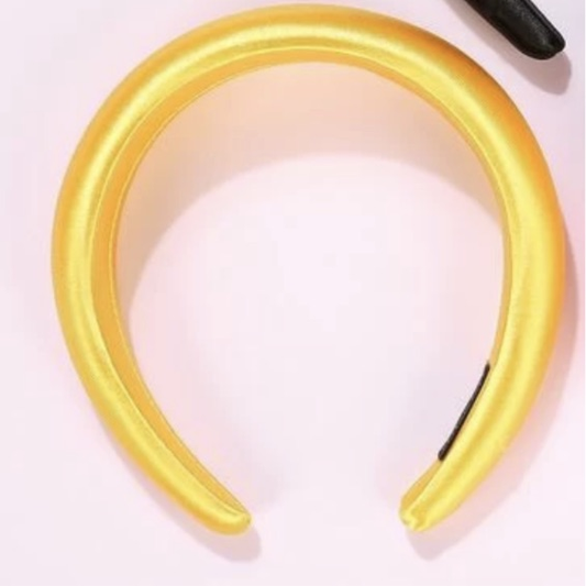 Yellow Satin Headband